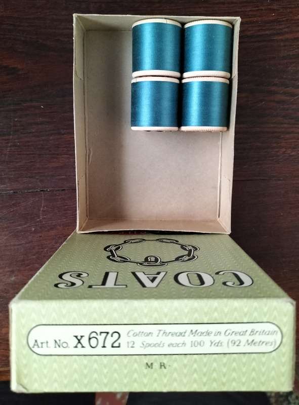 Vintage boxed Cotton thread / Coats Super Sheen (x 4)