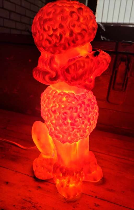 Vintage bedside lamp (dog) - working
