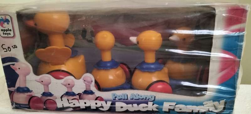 Vintage toy - Pull along Happy Duck (New old stock)