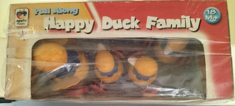 Vintage toy - Pull along Happy Duck (New old stock)