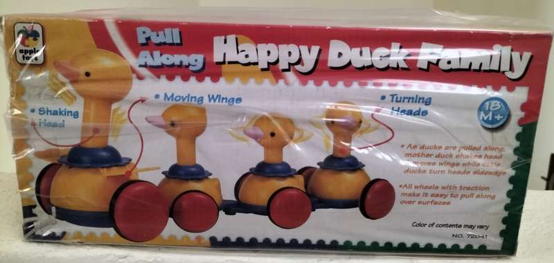 Vintage toy - Pull along Happy Duck (New old stock)