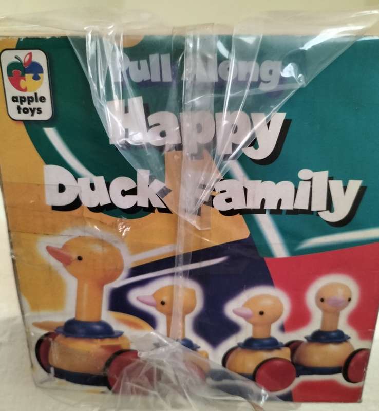 Vintage toy - Pull along Happy Duck (New old stock)