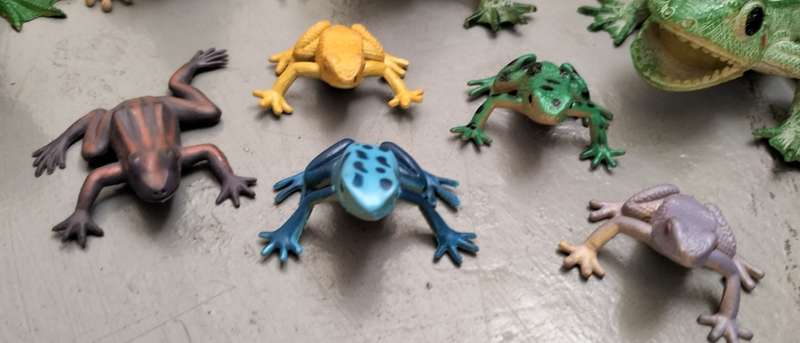 Vintage collection of plastic frogs (X10)
