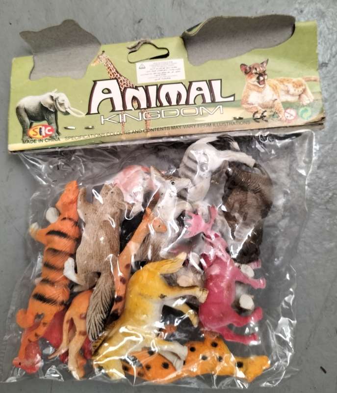 New old stock - unopened packet of small plastic animals