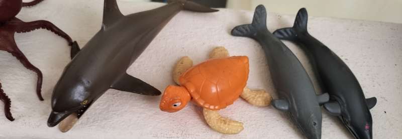 Collection of plastic sea creatures (x7)