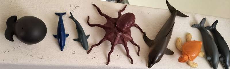 Collection of plastic sea creatures (x7)