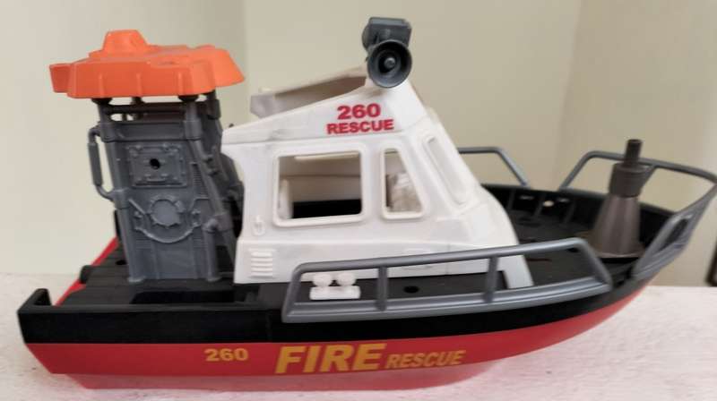 Vintage plastic toy boat (make unknown)