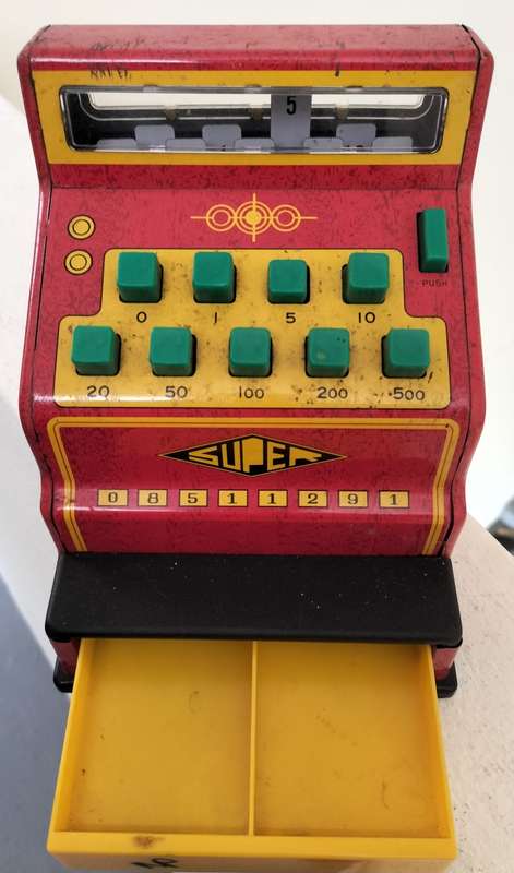 Vintage tin toy - cash register