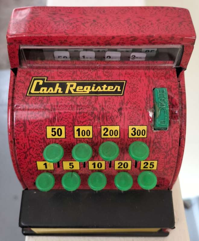 Vintage tin toy - cash register