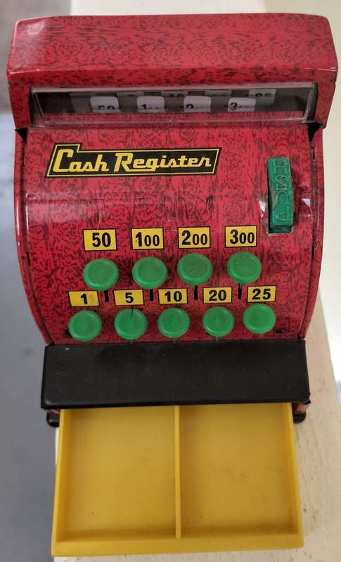 Vintage tin toy - cash register