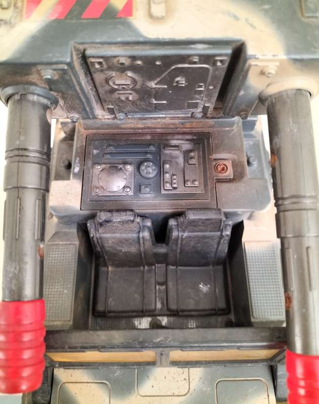 Vintage gun-mounted plastic Jeep