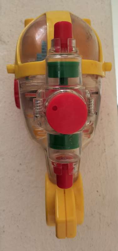 Vintage educational helicopter plastic toy