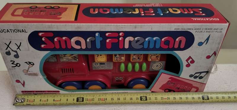 New old stock - plastic educational battery operated Smart Fireman