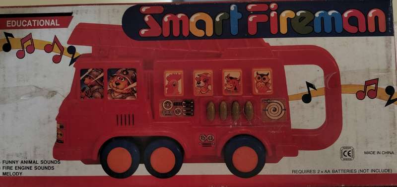 New old stock - plastic educational battery operated Smart Fireman