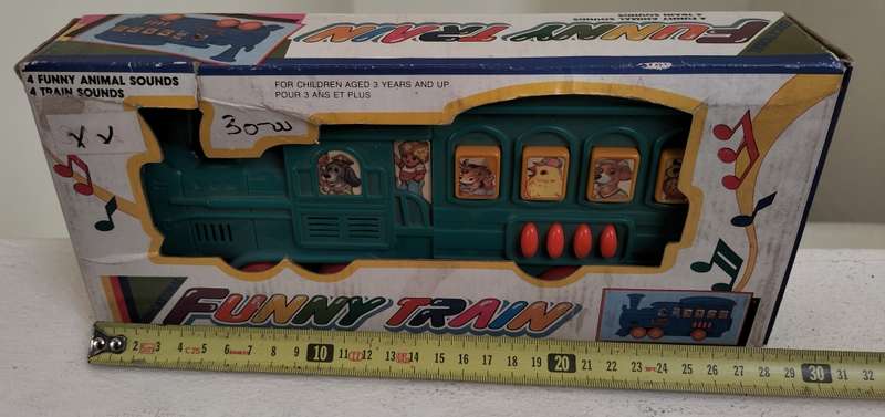 New old stock - plastic educational battery operated Funny Train