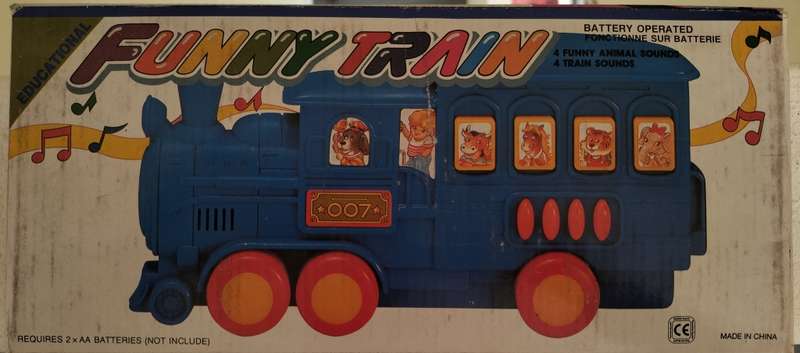 New old stock - plastic educational battery operated Funny Train
