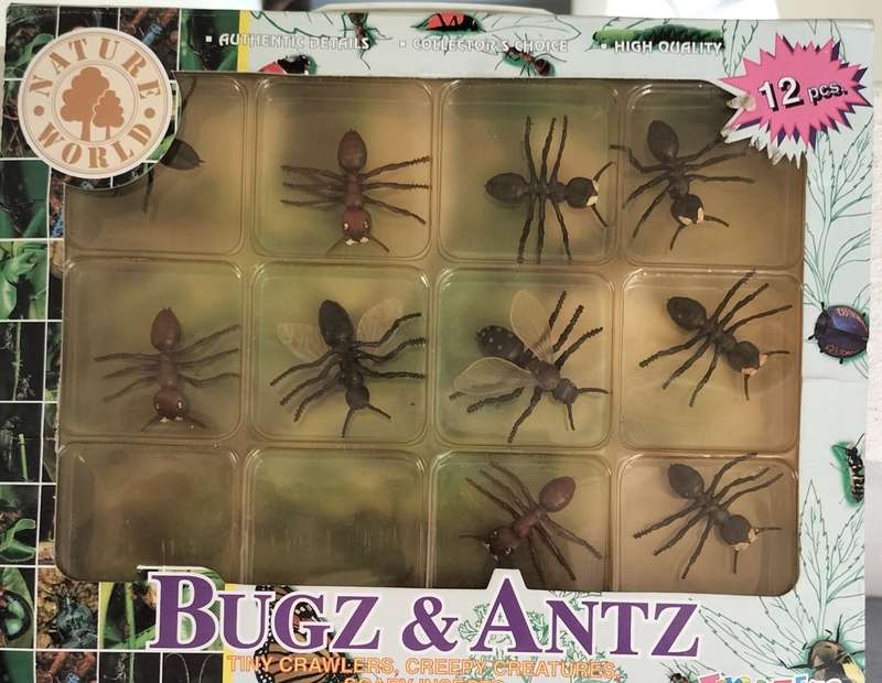 New old stock - 10 plastic ants in original container