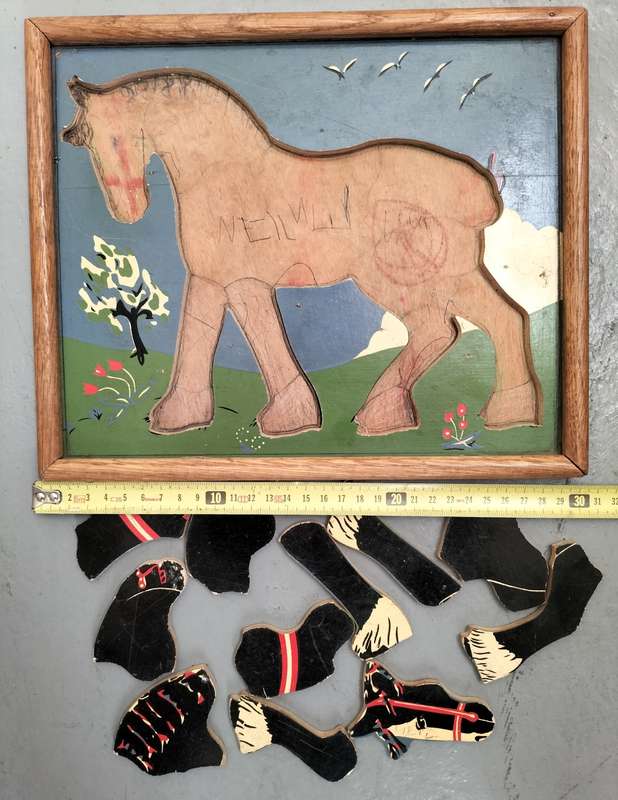 Vintage 11 piece wooden puzzle