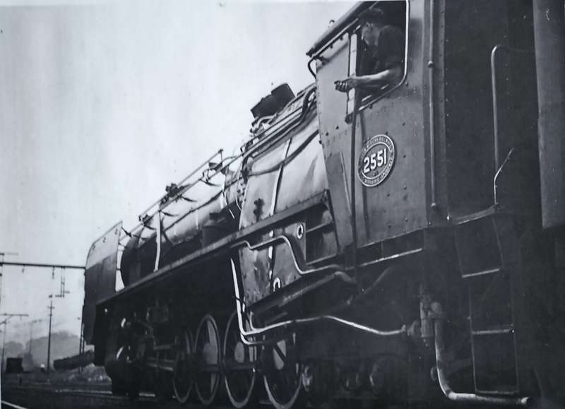 Locomotive No 2251 enlarged photographs x2 (27 x 20cm)