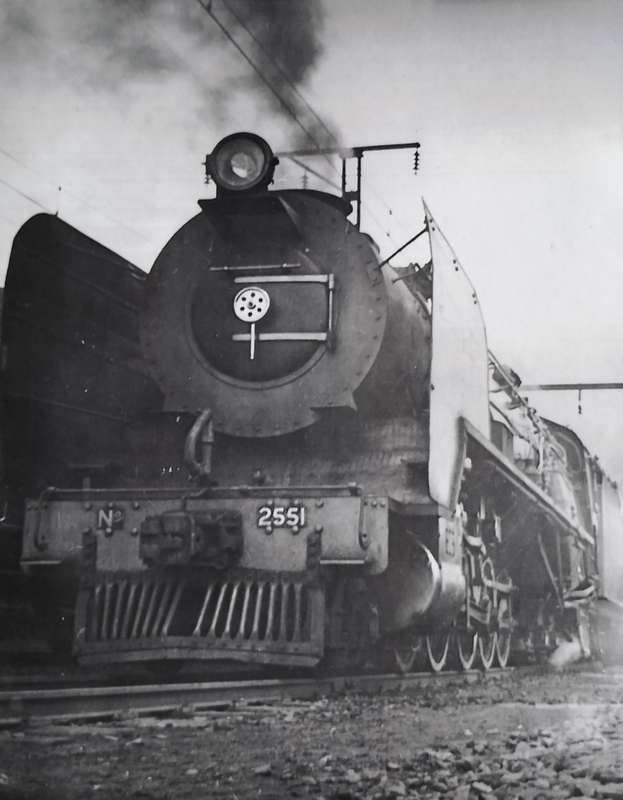 Locomotive No 2251 enlarged photographs x2 (27 x 20cm)