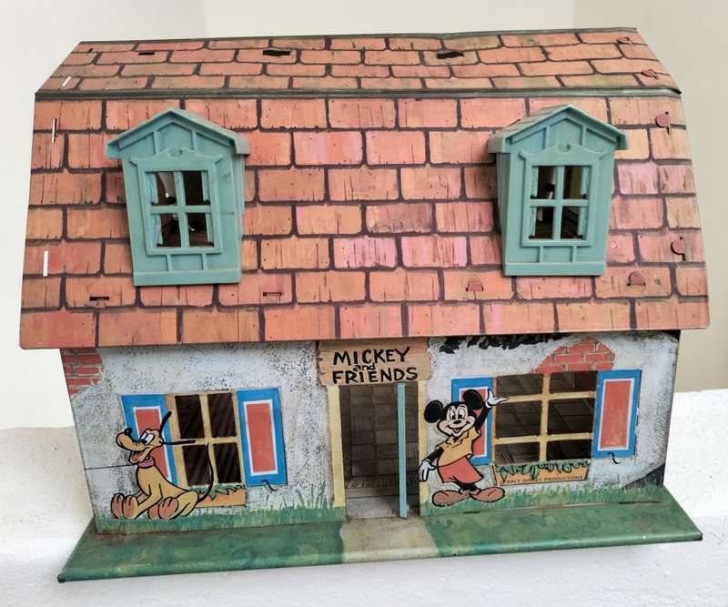 Vintage tin toy house - USA made