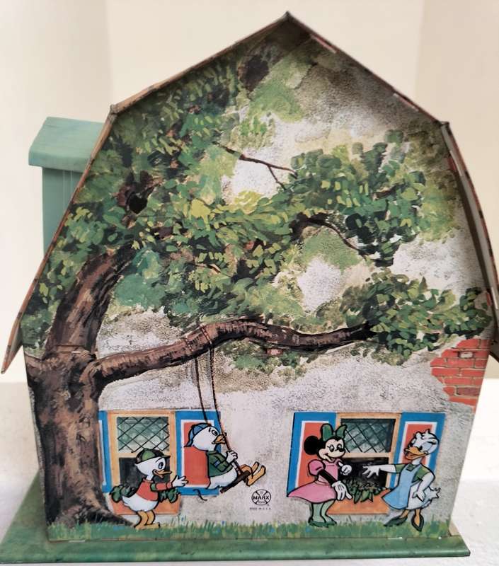 Vintage tin toy house - USA made