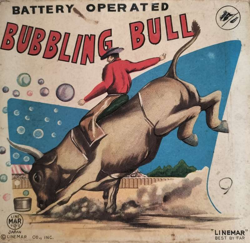 Boxed Vintage Japanese Tin Toy - Rodeo rider - battery operated