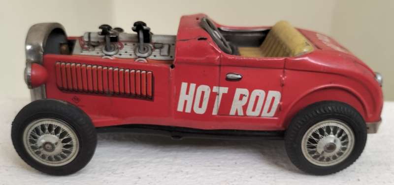 Vintage Tin Toy - Hot Rod Car
