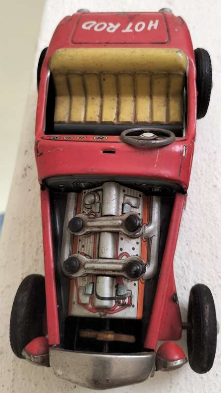 Vintage Tin Toy - Hot Rod Car