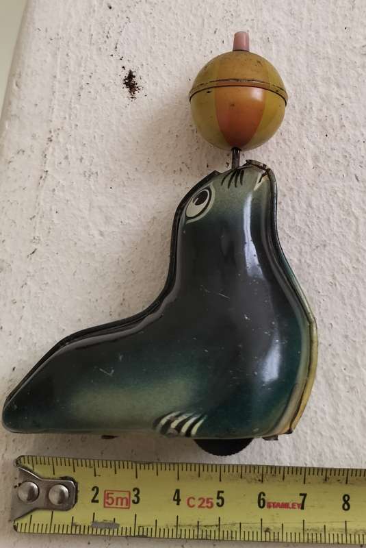 Vintage German tin toy - little seal