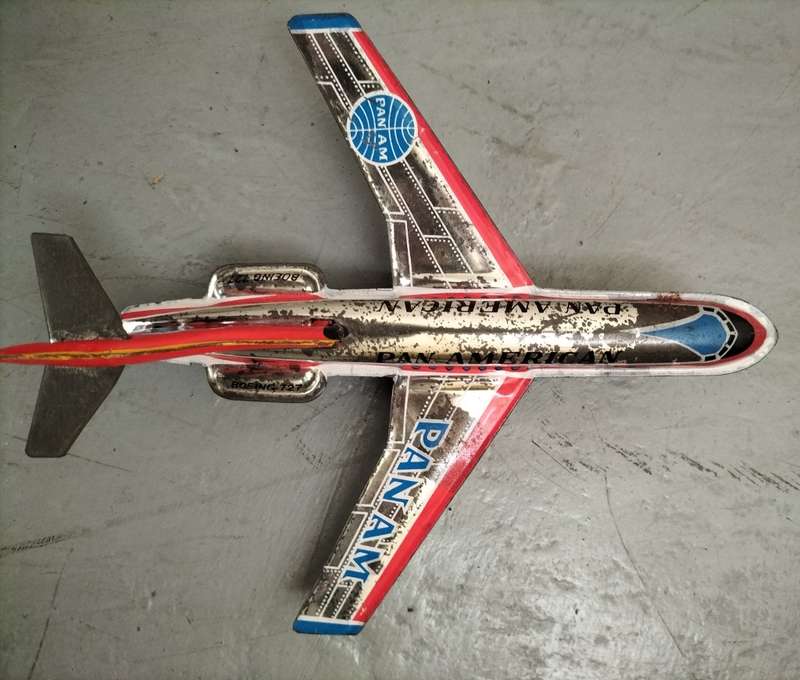 Vintage tin toy - Pan Am aeroplane