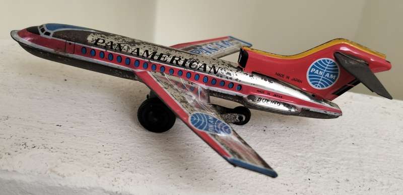 Vintage tin toy - Pan Am aeroplane