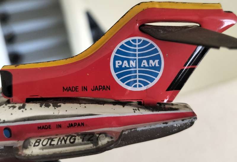 Vintage tin toy - Pan Am aeroplane
