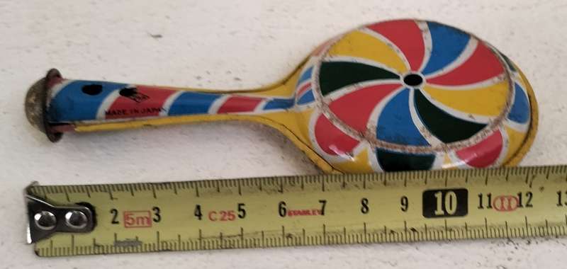 Vintage tin toy - rattle/flute