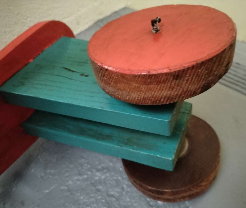 Vintage wooden push scooter - sturdy