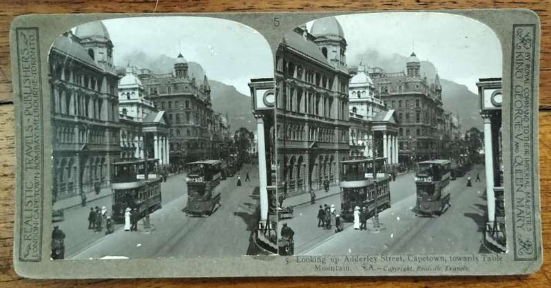 Antique stereo view - Cape Town - Adderley street