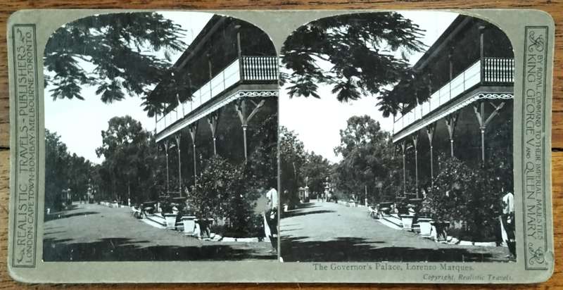 Antique stereo view - Lorenzo Marques - Governor`s Palace