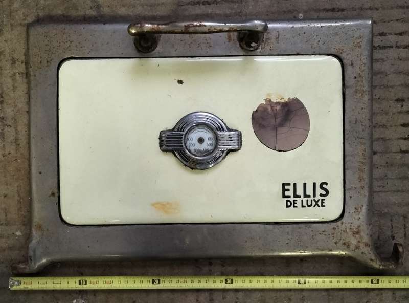 Vintage Ellis De Luxe oven door - enamel front