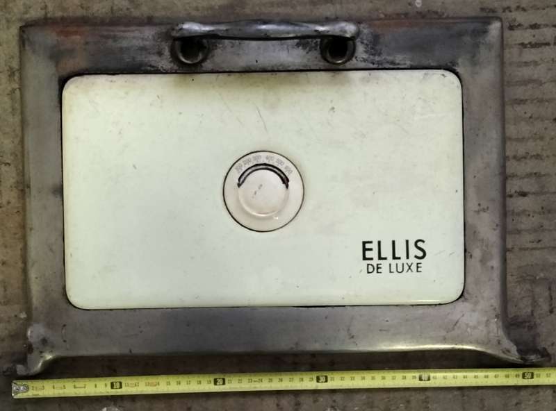 Vintage Ellis De Luxe oven door - enamel front