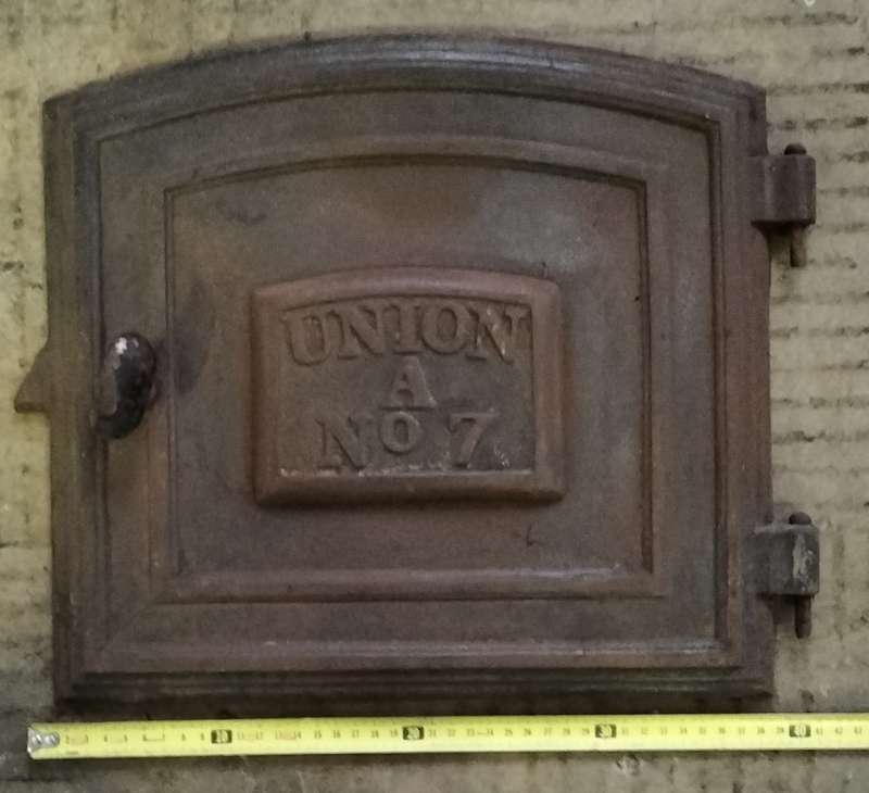 Vintage Union No 7 oven door - with some rust