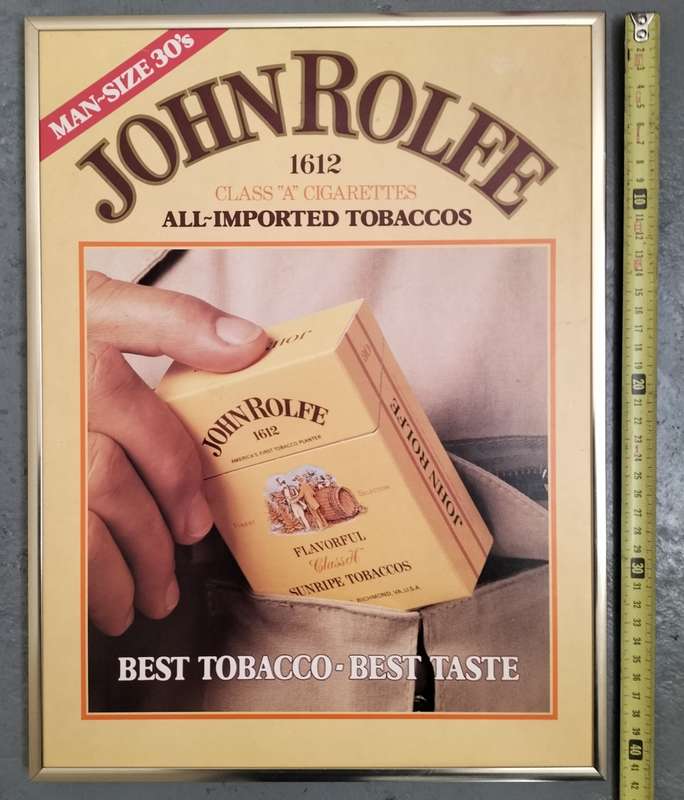 Vintage cigarette advertising - John Rolfe