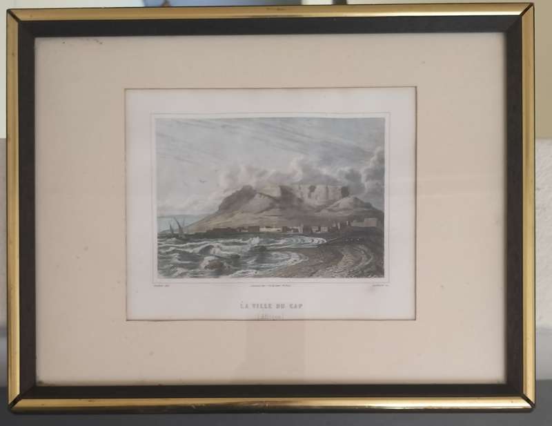 Small antique framed print - Cape Town