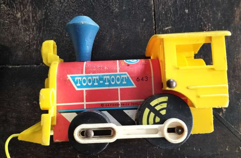 60-year old Fisher Price Toot Toot train (1964)