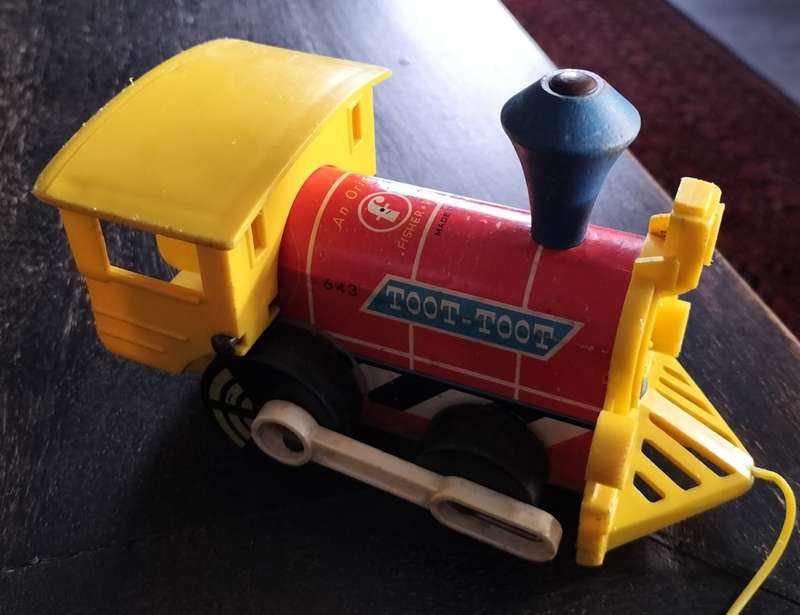 60-year old Fisher Price Toot Toot train (1964)