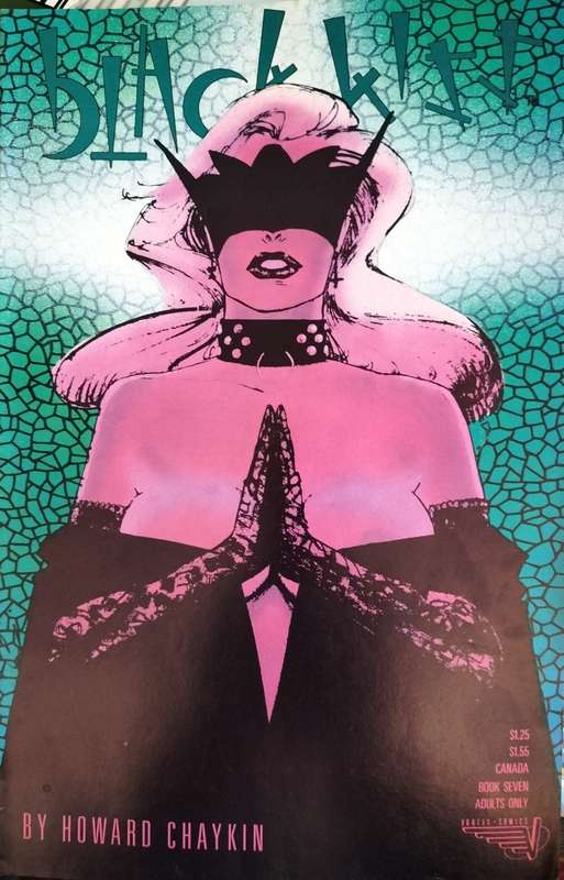 Vintage Vortex comics - Black Kiss No 1, 3, 4, 5 & 7 - Adult material