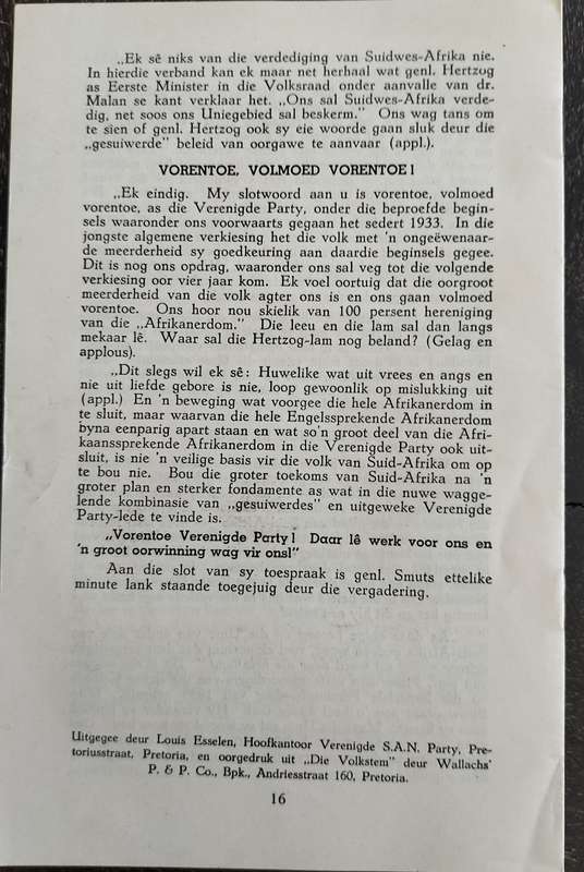 Jan Smuts Campaign material (inclusive of photographs) - Circa 1939