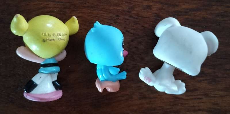 Vintage - Mix of Powderpuff and Littlest Pet Shop figurines (x3)