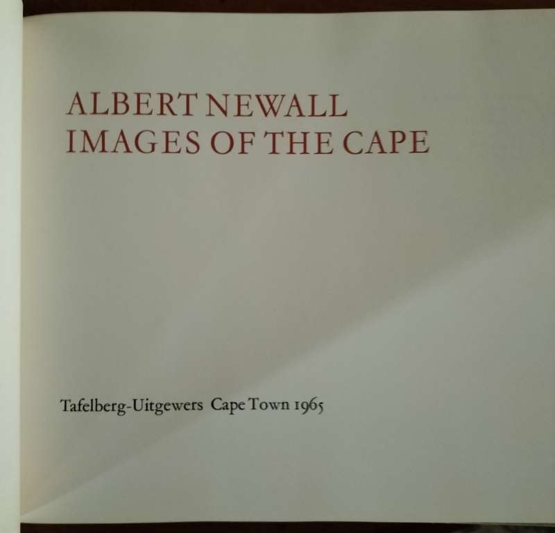 Albert Newall - Images of the Cape (1965) - Highly collectable SA photographic book