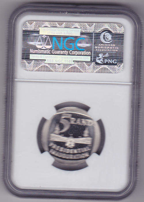 1994 South African 5R Presidential Inauguration PF69 Cameo Crazy R 1000 start