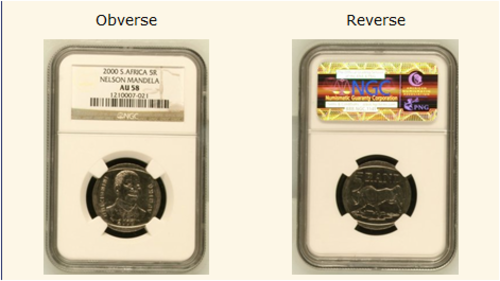 2000 Mandela R5 - AU58 - NGC Graded - *Crazy R1 start*